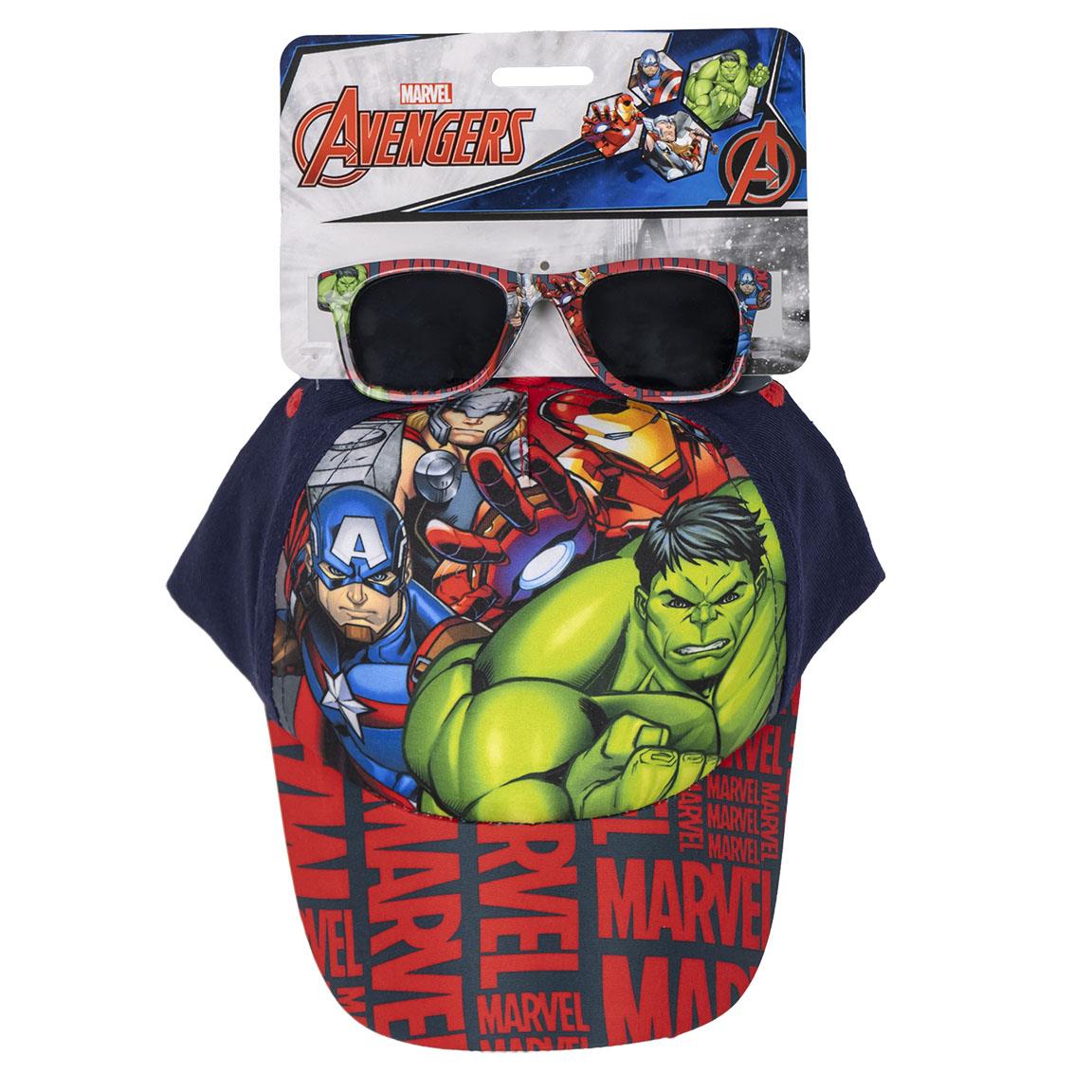 Conjunto Avengers Chapéu e Óculos de Sol