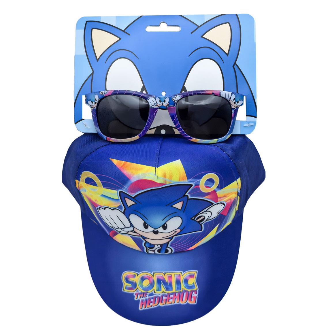 Conjunto Sonic Chapéu e óculos de Sol