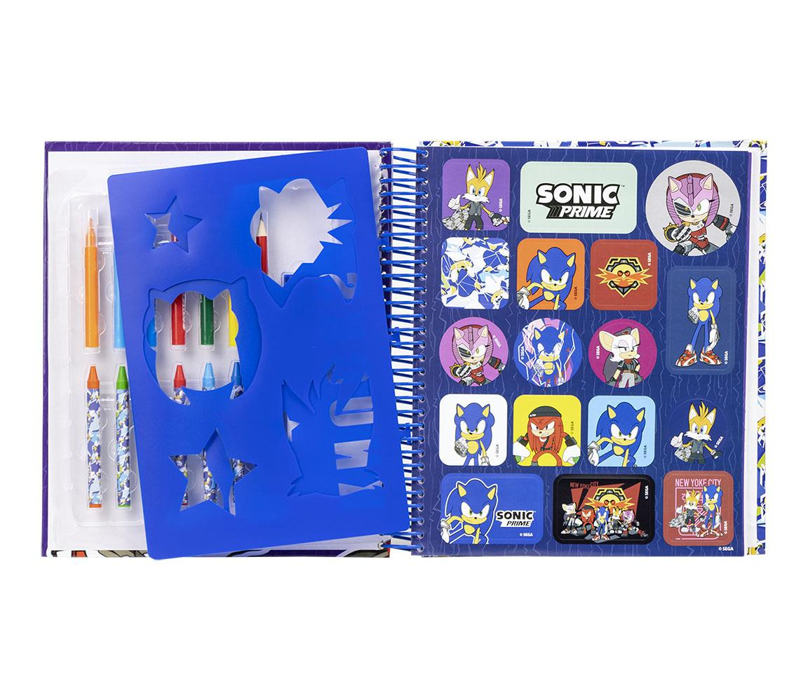 Caderno De Colorir Com Acessórios Sonic
