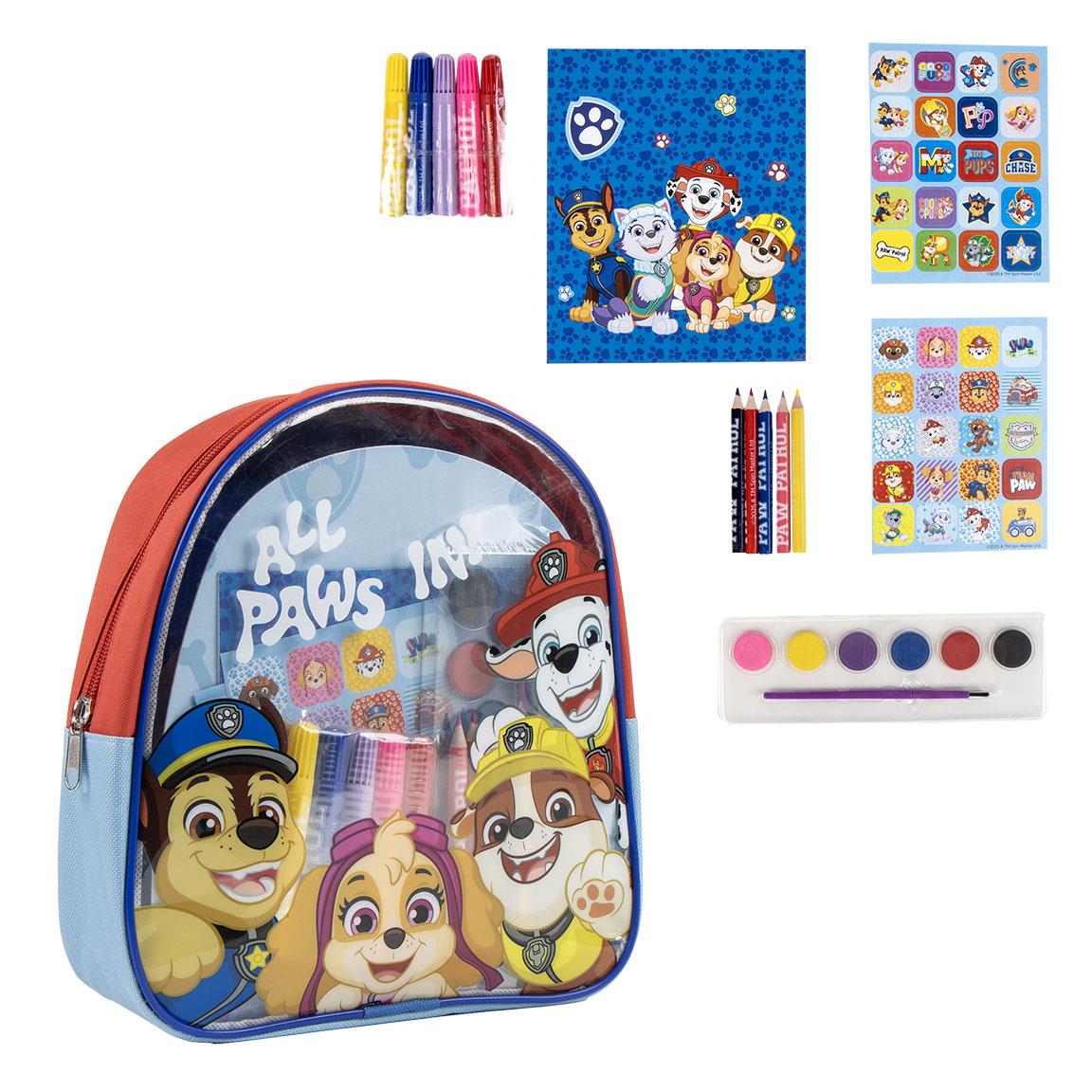 Mochila Com Acessórios De Pintura Patrulha Pata