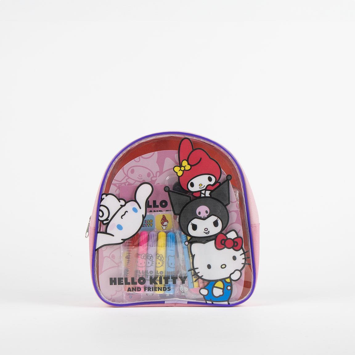 Mochila Com Acessórios De Pintura Hello Kitty
