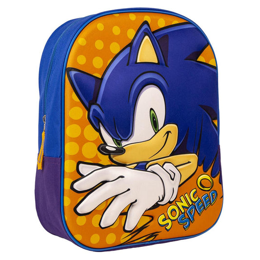 Mochila Sonic 3D  Pré-Escola