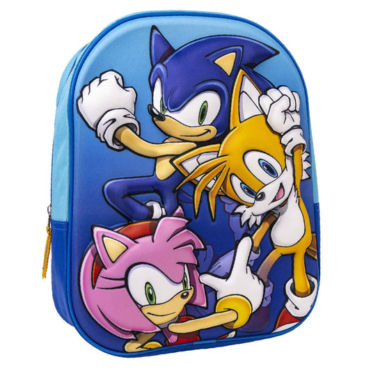 Mochila Sonic 3D Pré-Escola