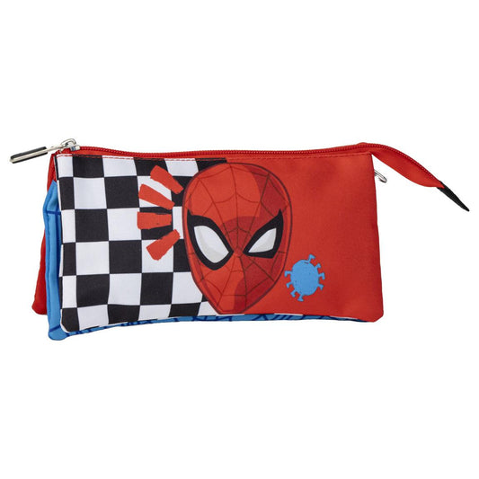 Estojo Homem Aranha 3 compartimentos