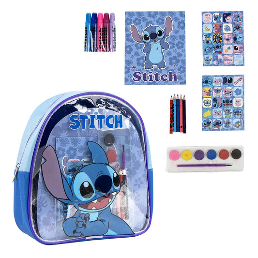 Mochila Com Acessórios De Pintura Stitch