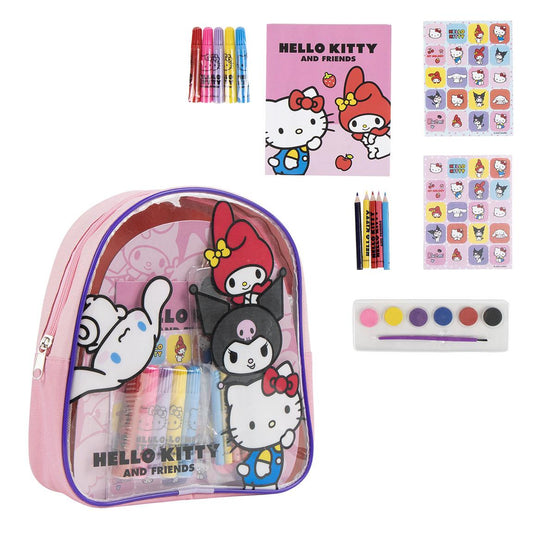 Mochila Com Acessórios De Pintura Hello Kitty